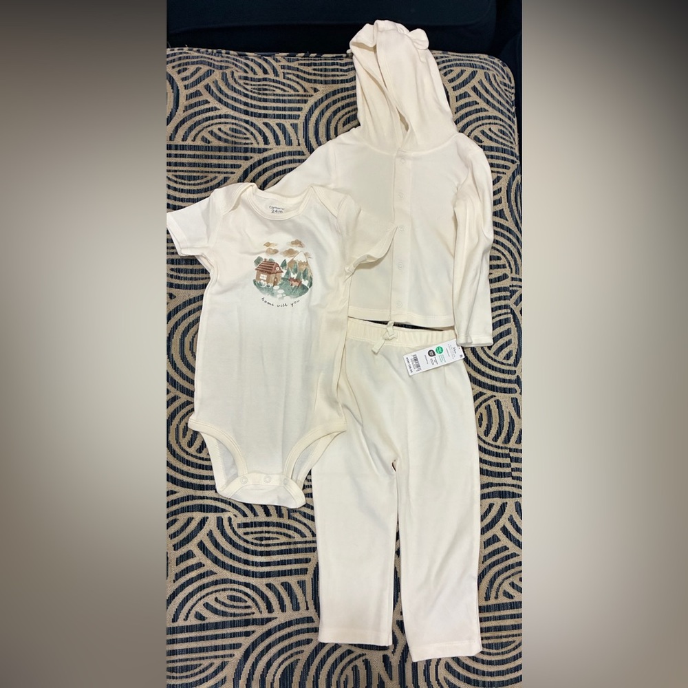 Carter's Cream Kids 3 Piece Set